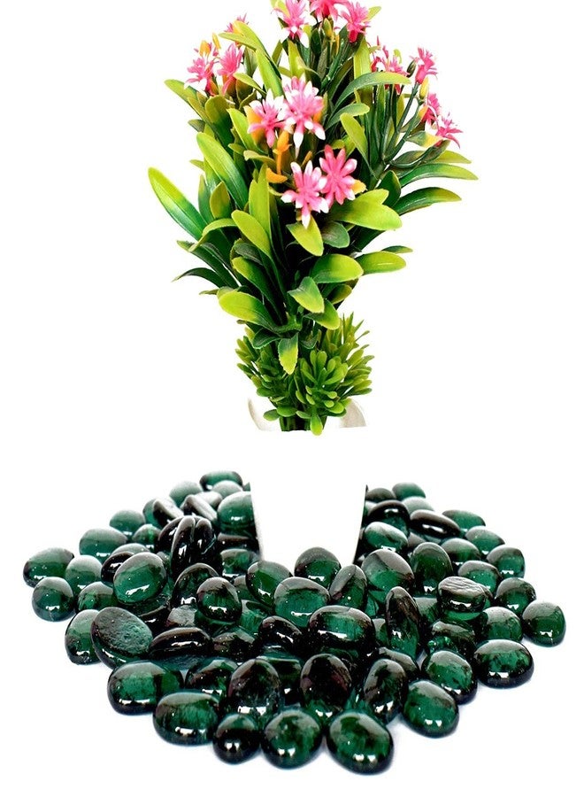 VANNEF Stone Special Polished Shiny Glass Pebbles for Home Garden Aquarium Landscape Outdoor Decoration (AquaGreen, 1950gm) - Image 2